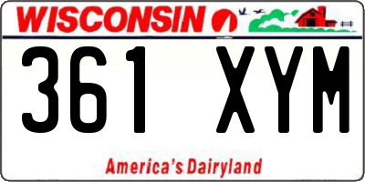 WI license plate 361XYM