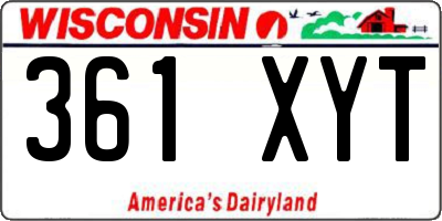 WI license plate 361XYT