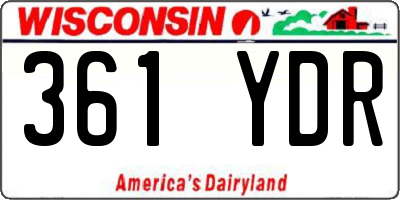 WI license plate 361YDR