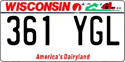 WI license plate 361YGL