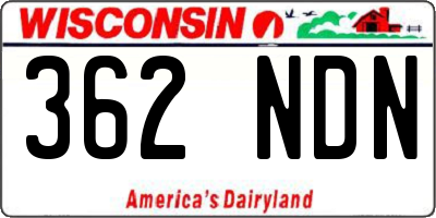 WI license plate 362NDN