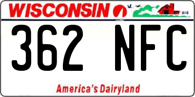 WI license plate 362NFC