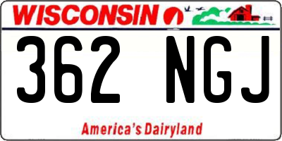 WI license plate 362NGJ