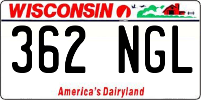 WI license plate 362NGL