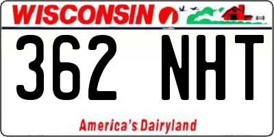 WI license plate 362NHT