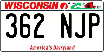 WI license plate 362NJP