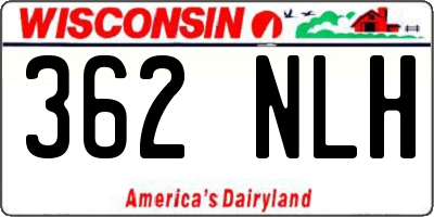 WI license plate 362NLH