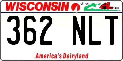 WI license plate 362NLT