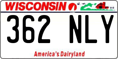 WI license plate 362NLY