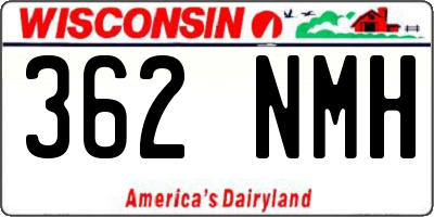 WI license plate 362NMH