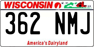 WI license plate 362NMJ