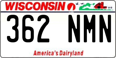 WI license plate 362NMN