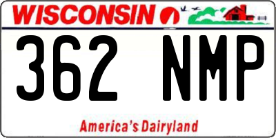 WI license plate 362NMP