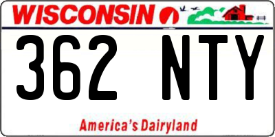 WI license plate 362NTY
