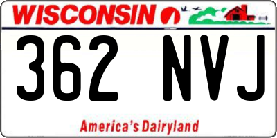 WI license plate 362NVJ