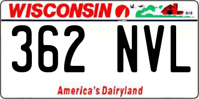 WI license plate 362NVL