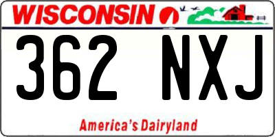 WI license plate 362NXJ