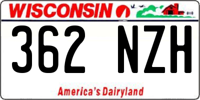 WI license plate 362NZH
