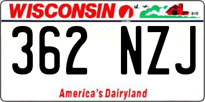 WI license plate 362NZJ