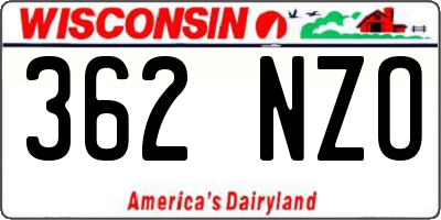 WI license plate 362NZO