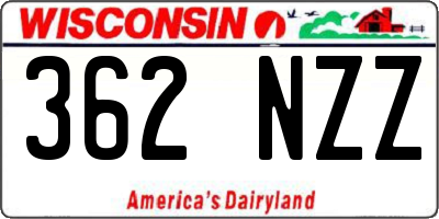 WI license plate 362NZZ