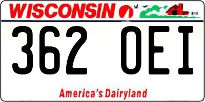 WI license plate 362OEI