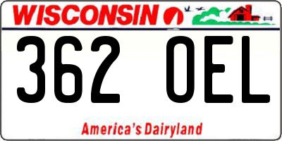 WI license plate 362OEL