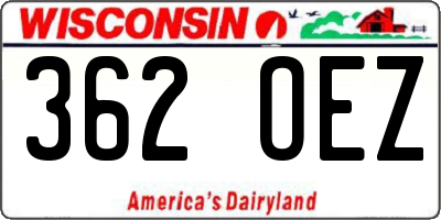 WI license plate 362OEZ
