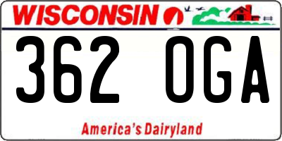 WI license plate 362OGA