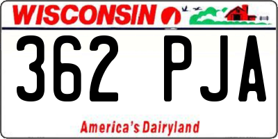 WI license plate 362PJA