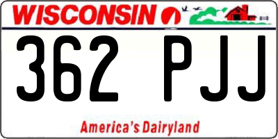WI license plate 362PJJ