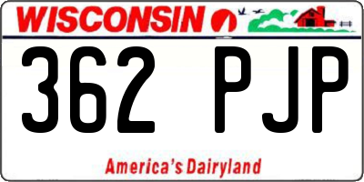 WI license plate 362PJP