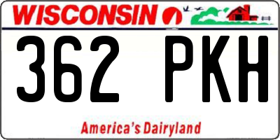 WI license plate 362PKH