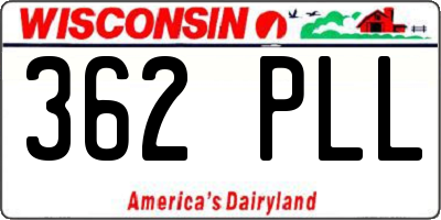 WI license plate 362PLL
