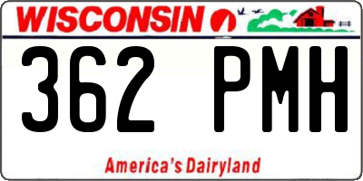 WI license plate 362PMH
