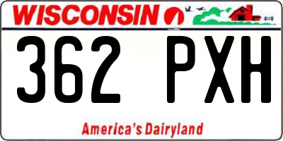 WI license plate 362PXH