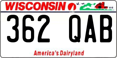 WI license plate 362QAB