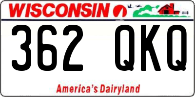 WI license plate 362QKQ