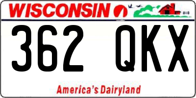 WI license plate 362QKX