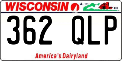WI license plate 362QLP