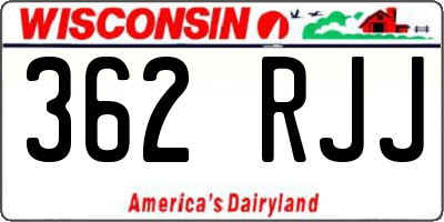 WI license plate 362RJJ