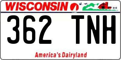 WI license plate 362TNH