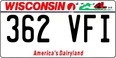 WI license plate 362VFI