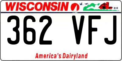 WI license plate 362VFJ