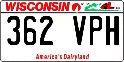 WI license plate 362VPH