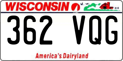 WI license plate 362VQG