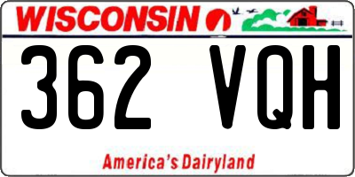 WI license plate 362VQH