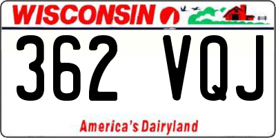 WI license plate 362VQJ