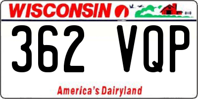 WI license plate 362VQP