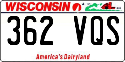 WI license plate 362VQS